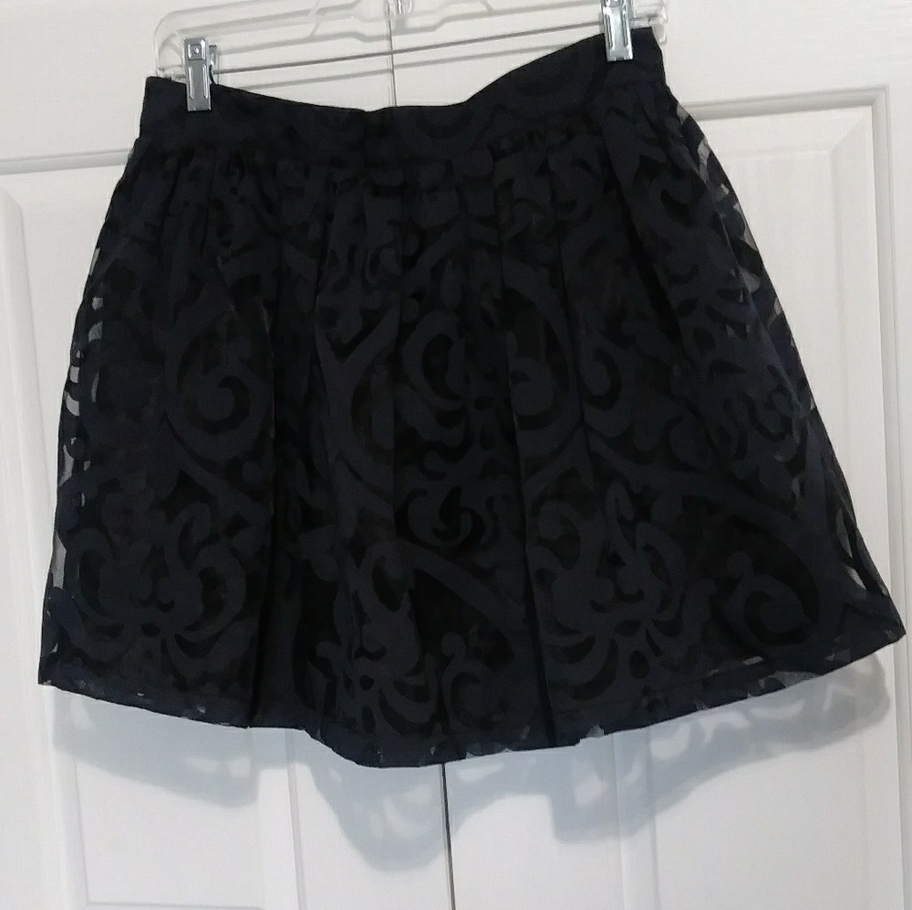 Nameless Sheer Print Overlay Mini Skirt